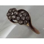 An 18ct gold and diamond ring, size L½, approx weight 2.