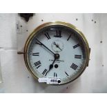 A heavy brass cased ships clock,