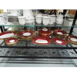 A quantity of Coalport Anniversary dinner ware, comprising plates, bowls serving dishes and similar,