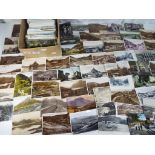 In excess of 500 early-mid period UK topographical postcards to include real photos, street scenes,