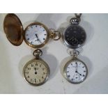 Thomas Russell & Son yellow metal Full Hunter stem wind pocket watch, a Smith Empire pocket watch,