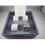 A set of Wedgwood Vera Wang napkin rings.