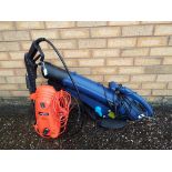 A garden vac by Einhell, model #BGEL2100, also included in this lot is a Sovereign jet wash.