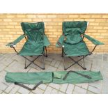 Two camping chairs contained in carry cases [2]