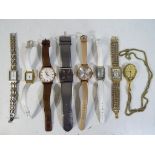 Eight predominantly wrist watches to include Seconda, Rotary, Shanon,