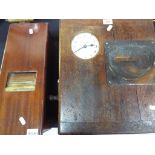 A mahogany cased Time Recorder, the dial marked Simplex,