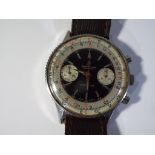 Breitling - a gentleman's stainless steel vintage Breitling Chronomat wrist watch,