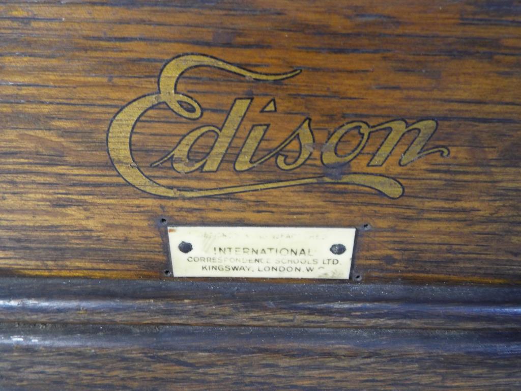 Edison standard phonograph model C, serial # 815701 (lacking horn and handle), Est £70 - £100. - Image 3 of 3