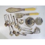 A quantity of silver hallmarked items, varying assay and date marks, to include pin dishes, spoons,