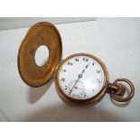 A gentleman's half hunter stem wind pocket watch with Star Dennison watch case,