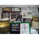 Philately - Worldwide sorter box containing albums, pages, loose stamps,