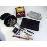 A good mixed lot to include two high quality evening bags by Lanca from The Diamond Collection,
