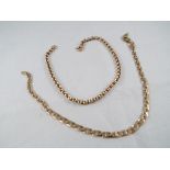 Two 9 carat gold chains, each approx 20 cm (length), total weight 6.28 gm approx 2.