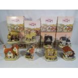 David Winter - eight boxed medium sized David Winter cottages from the John Hine studios to include