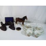 A mixed lot to include a Beswick shire horse model #818 brown gloss,