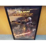 Star Wars - framed Star Wars poster approximately 96 cm x 66 cm,