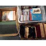 A lot to include a quantity of 45 rpm vynil records, CDs, stamp album,