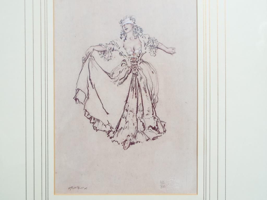 After Sir William Russell Flint - a limited edition print entitled Madame Du Barry playing Blind