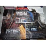 Two large King Kong film posters measuring approximately 180 cm x 120 cm and a Termitator II poster