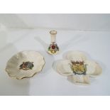 Two Macintyre crested ware pin dishes to include Edward VII Coronation and Ilfracombe and a small