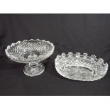 Waterford Crystal - a large Waterford Crystal pedestal bowl, approximately 19.