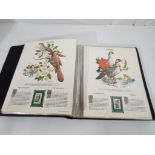 Philately - a collection of USA 1982 The State Birds and Flowers Commemorative Mint - stamp panels