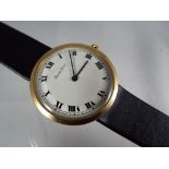 An elegant 18 carat gold cased gentleman's wristwatch,