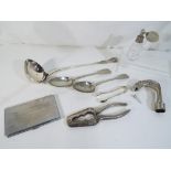 A large collection of good quality silver and plated ware to include a silver golf tee,