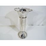 A hallmarked silver trumpet vase, Birmingham assay, stamped with Reg No., approx. 20cm (h), approx.