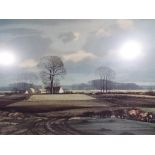 Rowland Hilder - a limited edition print depicting a rural scene,