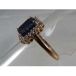 A lady's 9 carat gold ring inscribed Dia, size N approximate weight 2.43 grams.