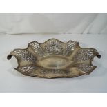 A Victorian silver hallmarked bonbon dish London assay 1898 with pierced decoration,