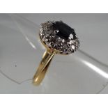 A lady's cluster ring, size M and a half, approximate weight 3.