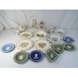 A lot to include a quantity of Wedgwood jasperware, dishes,