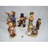 Hummel - Six Hummel figurines depicting children, largest approximately 15 cm (h).