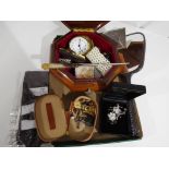 A good mixed lot to include a good quality jewellery box containing a collection of costume