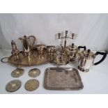 A quantity of good quality silver plated items to include teapot, coffee pot,