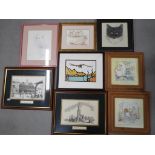 A lot to include a quantity of framed prints, comprising The World of Beatrix Potter,