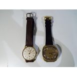 Two vintage gentleman's wristwatches comprising an Accurist Shockmaster 17 jewel wristwatch,