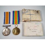 A WW I medal pair, comprising British War Medal and Vixtory Medal 21428 PTE. W.