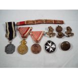 A small collection of Foreign medals to include Austo-Hungarian Medal for Bravery,
