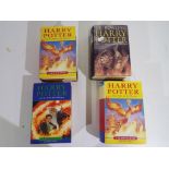 Harry Potter - four hard back first edition Harry Potter books to include The Order of Phoenix and