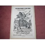 Werewolves on Wheels - an original US one sheet 'front of house' movie poster,