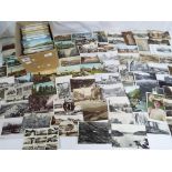 Deltiology - a large collection in excess of 500 postcards with views from the UK including RP's,