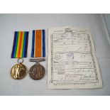 A WW II medal pair, comprising British War medal and Victory medal, inscribed 176212 GNR. G. HOOD.