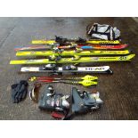 Ski-ing - five pairs of skis to include Head World Cup Rebels, Rossignol,