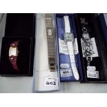 Four Lady's evening wrist watches, to include LUCIE K, a vintage CHIC, F&E and similar,