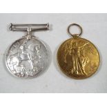 A World War I medal pair comprising British War Medal and Victory Medal awarded to H Marston B R C