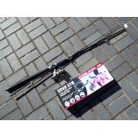 A Normark Black Medallion fishing rod with Aiken XT50 reel and a boxed Babz Door Gym [2],