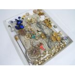 A good mixed lot of predominantly vintage costume jewellery to include a small quantity of silver,